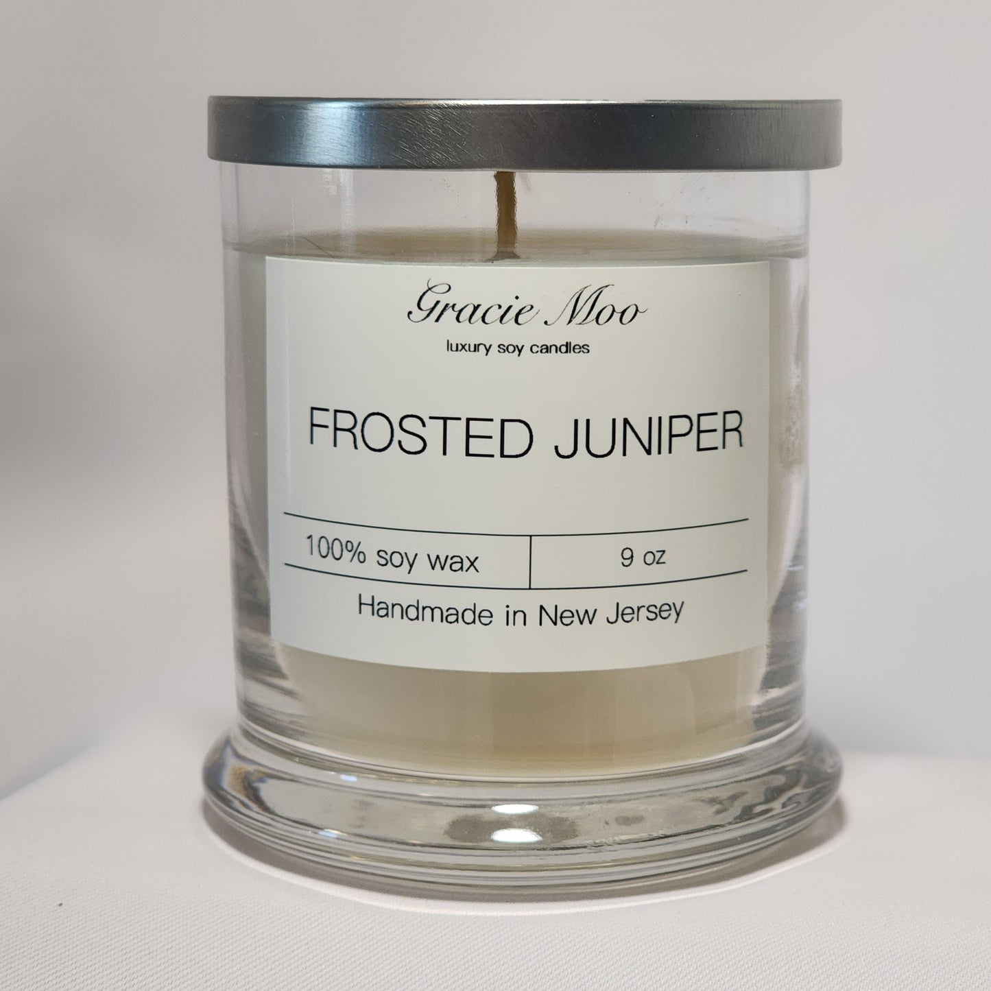 Frosted Juniper Status Candle - Gracie Moo Candles