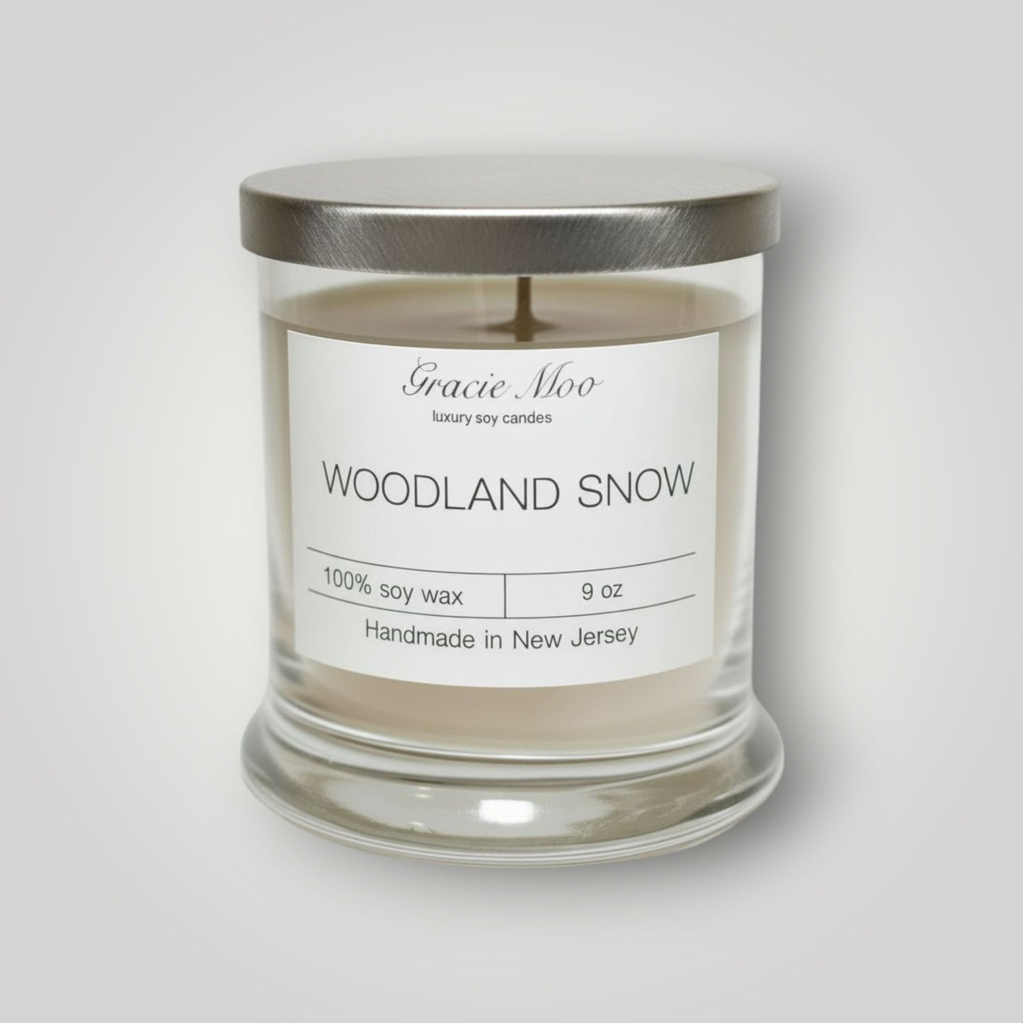 Woodland Snow Status Candle - Gracie Moo Candles