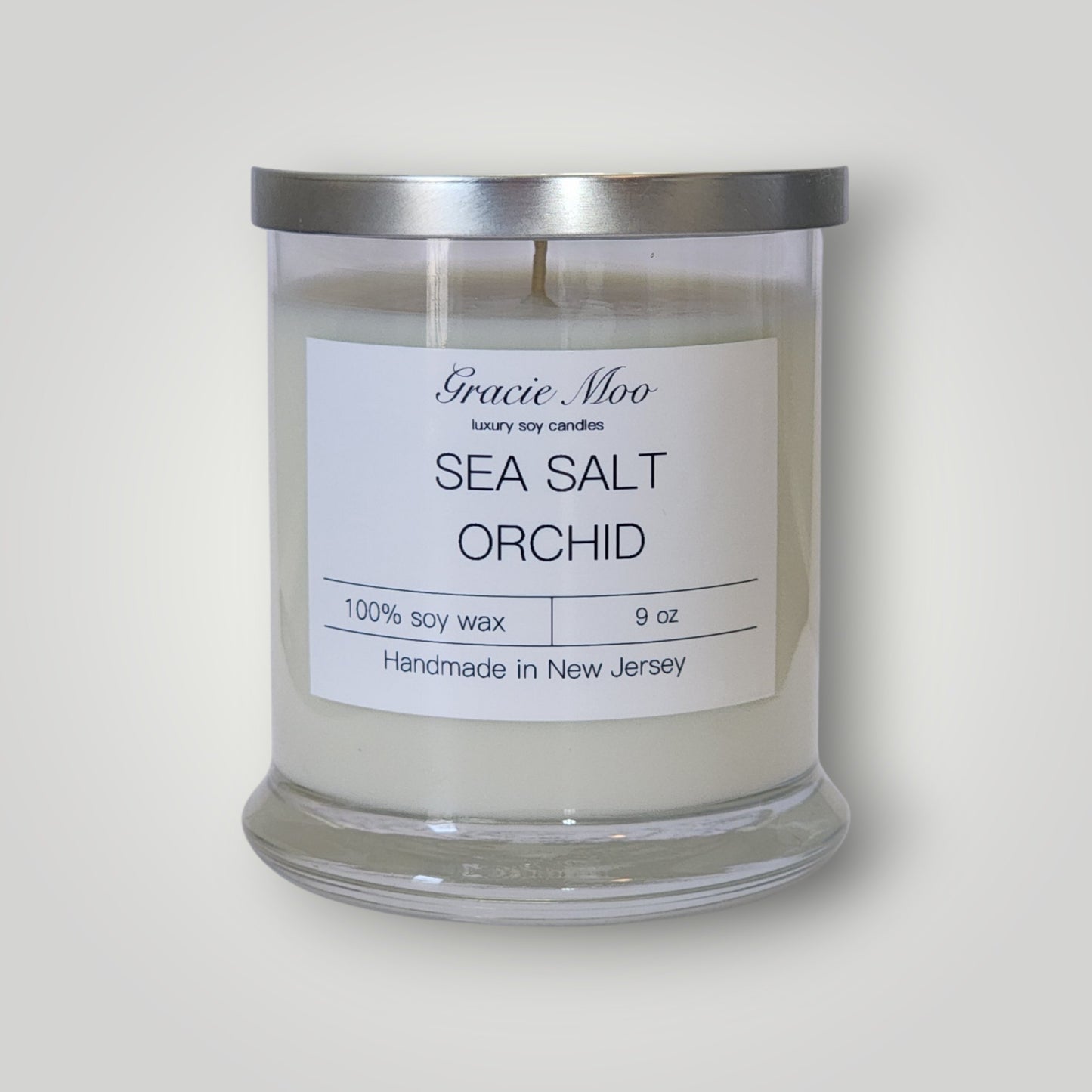 Sea Salt & Orchid Status Candle - Gracie Moo Candles