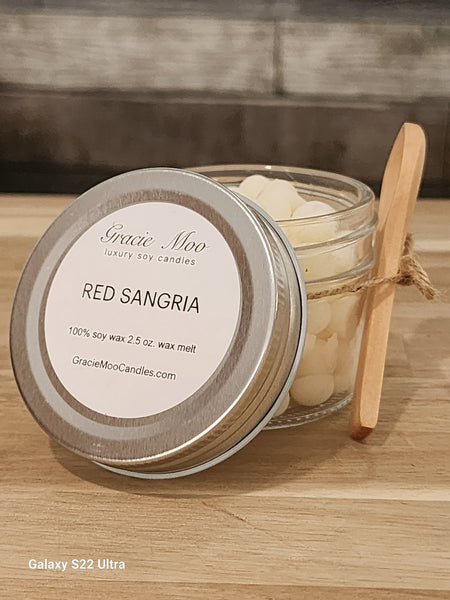 SOY Red Sangria Candles & Wax Melts