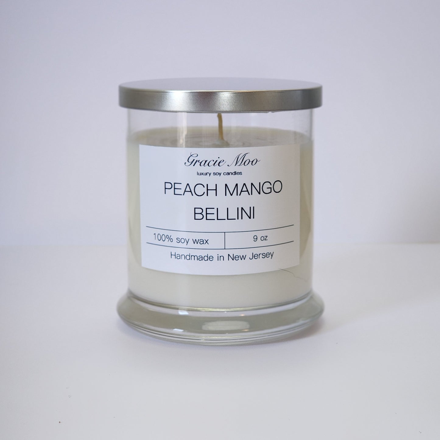 Peach Mango Bellini Status Candle - Gracie Moo Candles