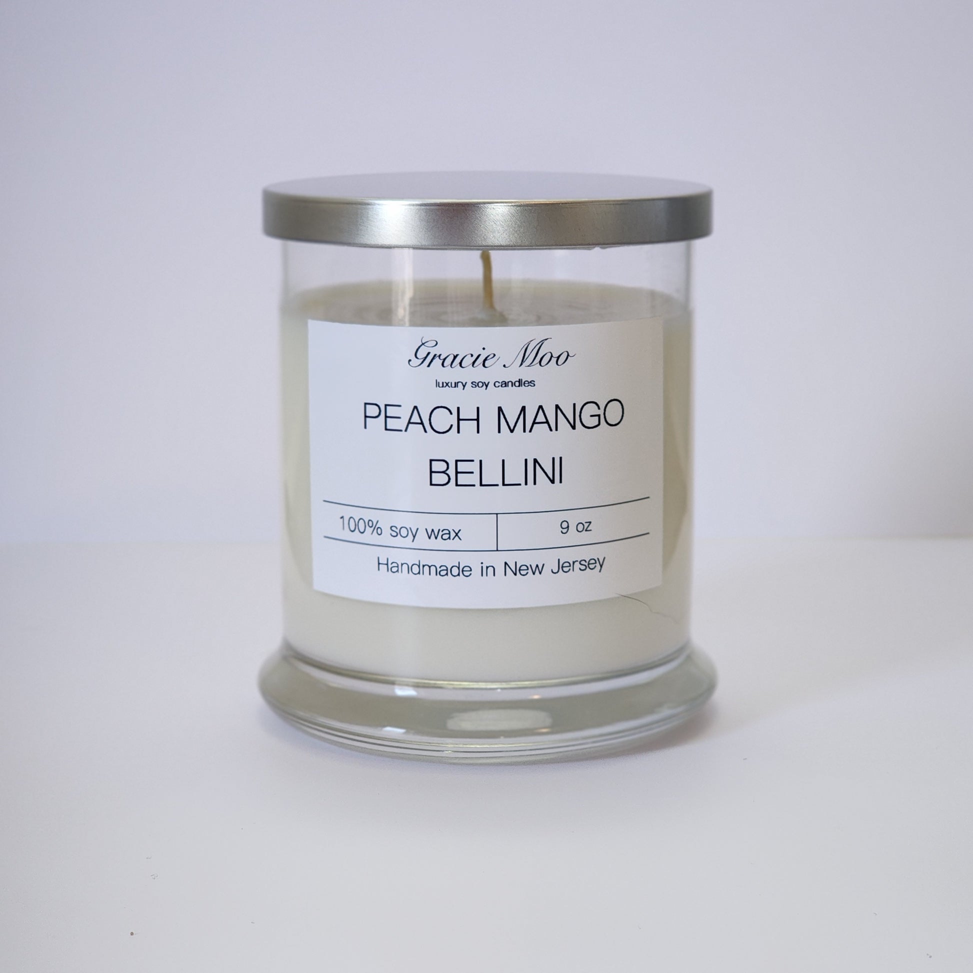 Peach Mango Bellini Status Candle - Gracie Moo Candles