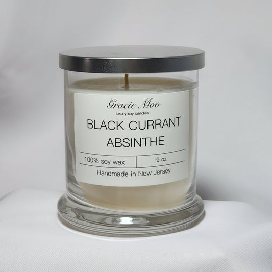 Black Currant Absinthe Status Candle - Gracie Moo Candles