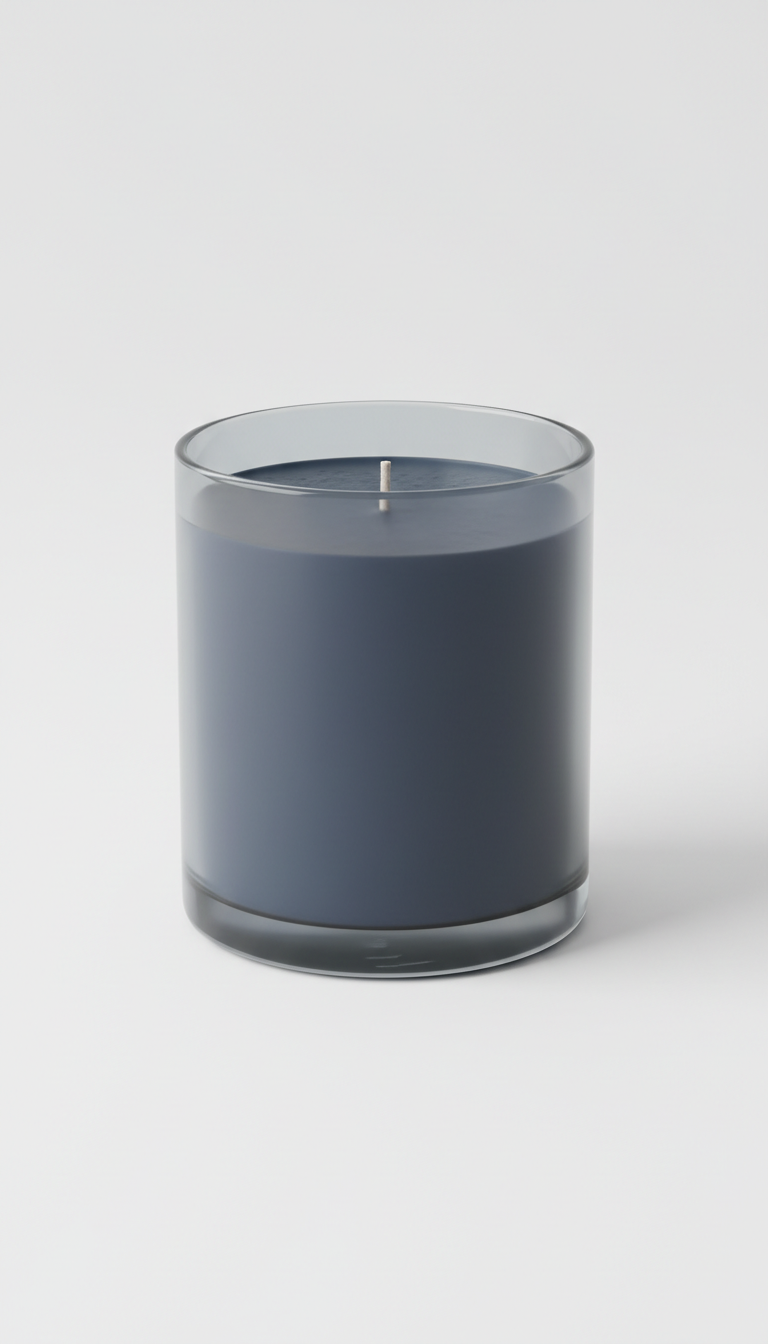 Decorative candle from Gracie Moo Candles with a textured, rustic appearance and warm amber color.