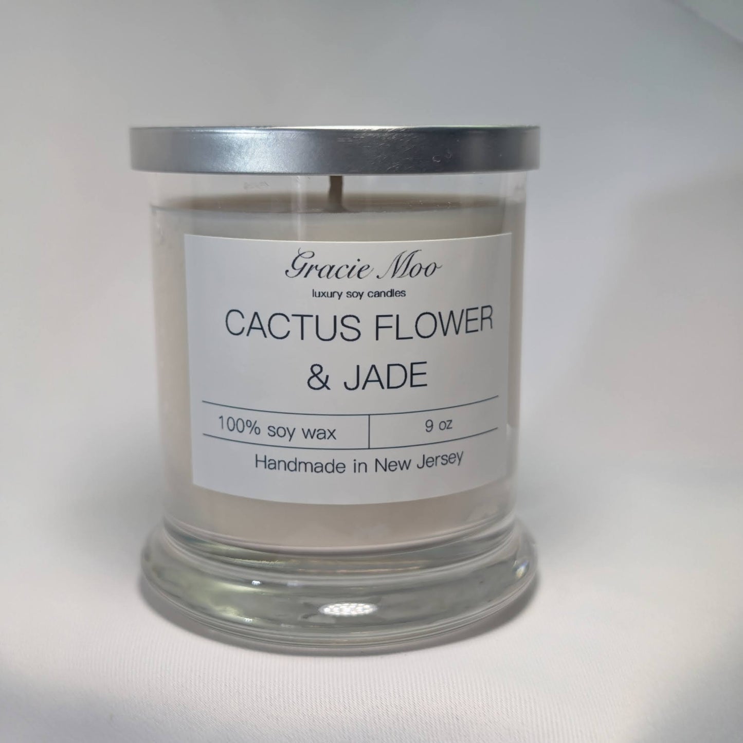 Cactus Flower & Jade Status Candle - Gracie Moo Candles