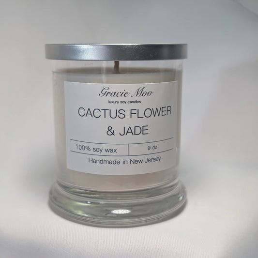 Cactus Flower & Jade Status Candle - Gracie Moo Candles