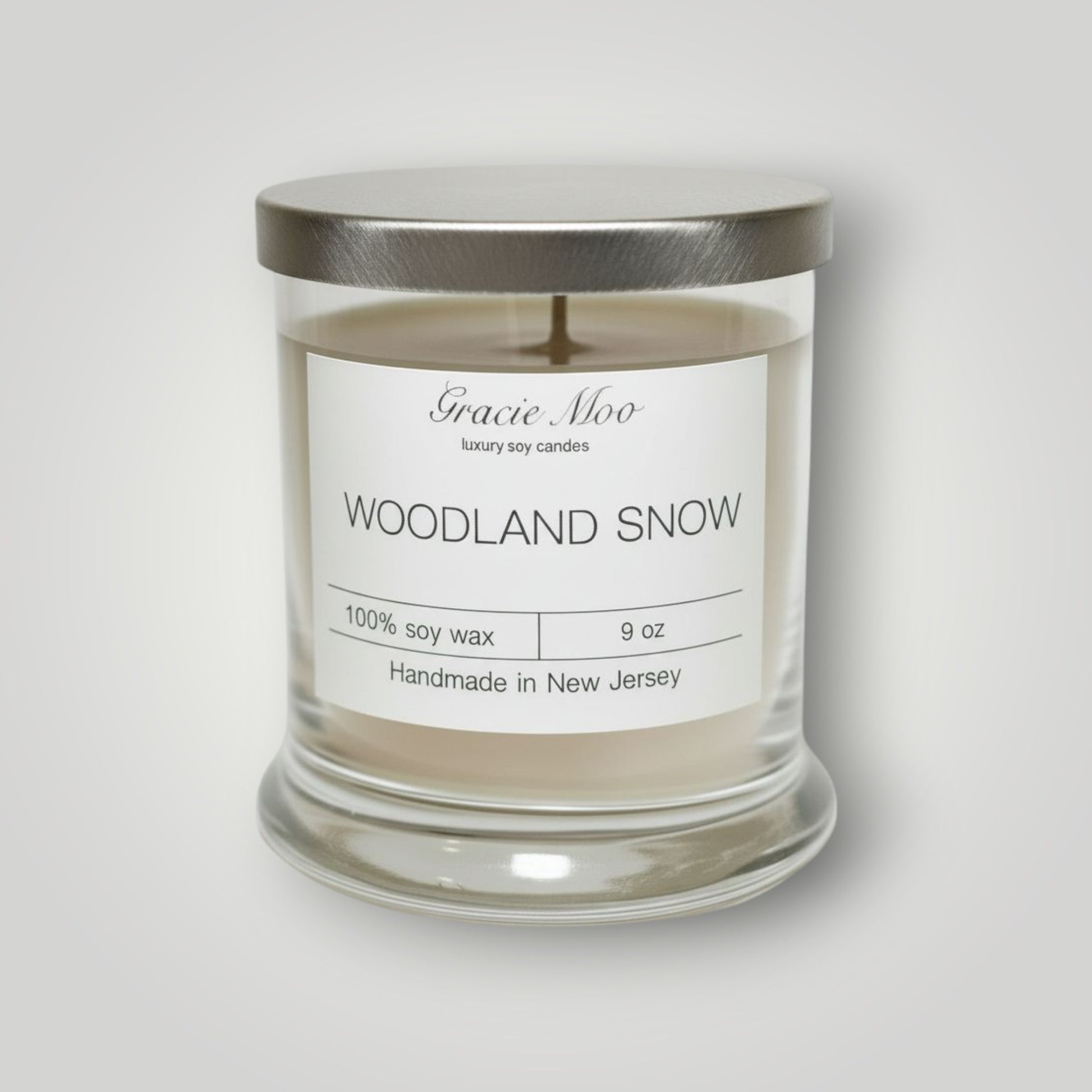 Woodland Snow Status Candle - Gracie Moo Candles
