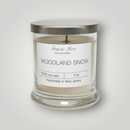 Woodland Snow Status Candle - Gracie Moo Candles