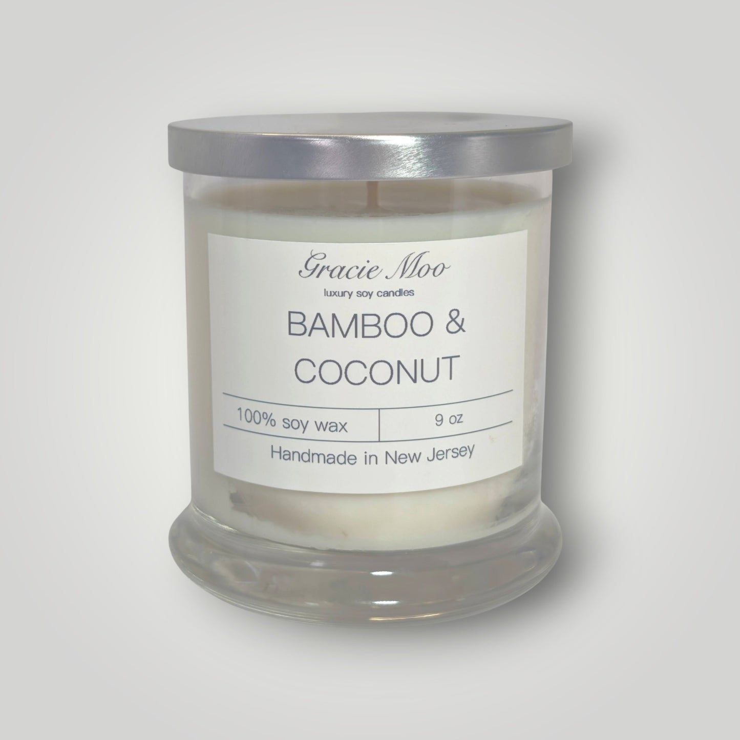 Bamboo & Coconut Status Candle - Gracie Moo Candles