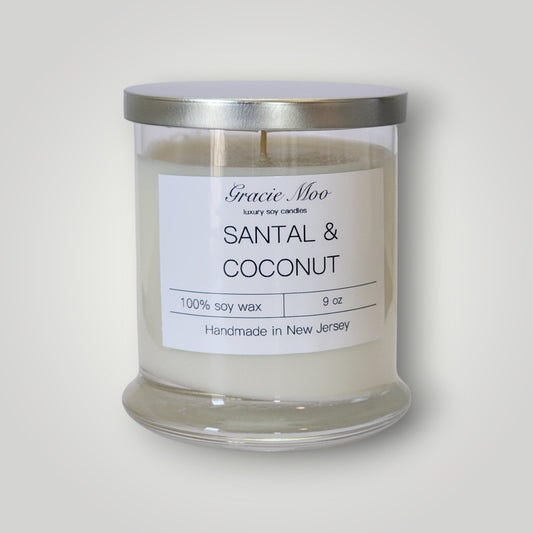 Santal & Coconut Status Candle - Gracie Moo Candles